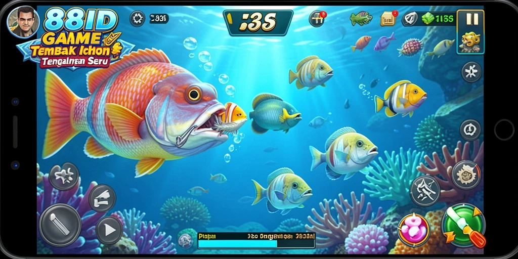 Screenshot gameplay Tembak Ikan yang seru dan menantang di 88ID.