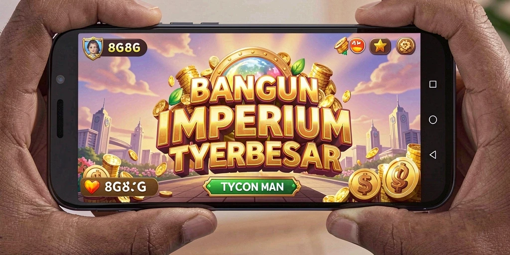 Screenshot gameplay 8G8G menampilkan keseruan membangun bisnis Tycoon.
