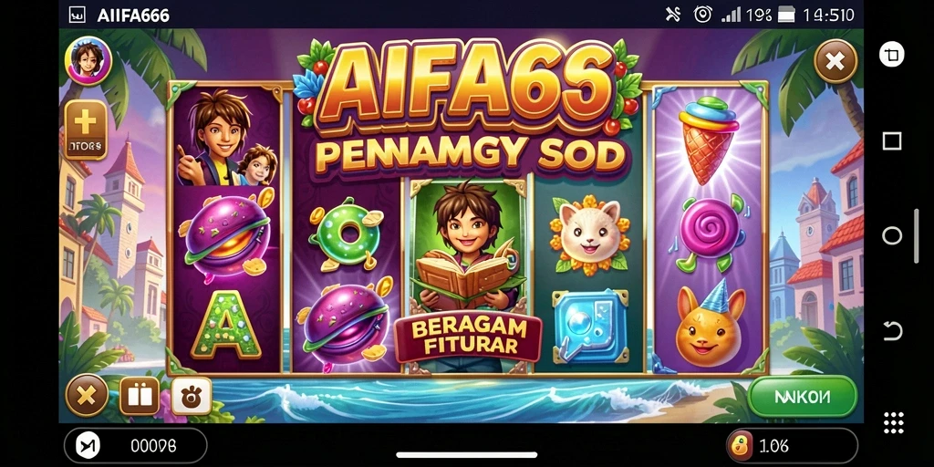 Tampilan gameplay AIFA66 yang penuh warna dan interaktif.