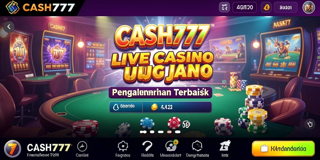 Tampilan menarik dari gameplay Live Casino CASH777 yang menegangkan.