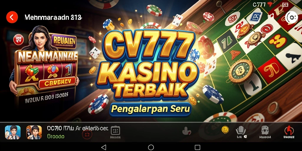 Tampilan gameplay menarik di aplikasi kasino CV777.