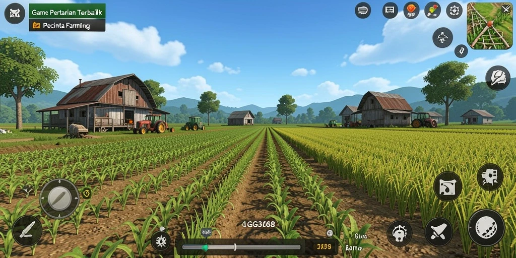 Screenshot gameplay GG368 menampilkan kegiatan bertani yang menyenangkan.