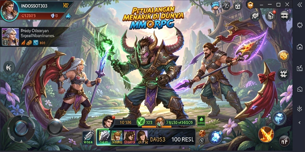 Tampilan gameplay menarik dari <strong>INDOSLOT303</strong> memperlihatkan petualangan seru di dunia MMORPG.
