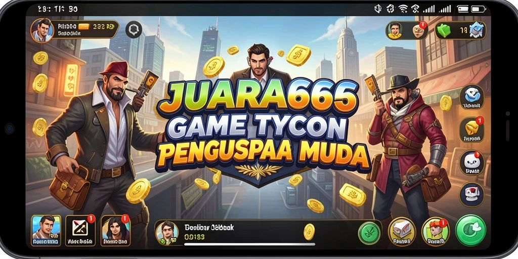 Screenshot JUARA666 menunjukkan pemain yang mengelola bisnis Tycoon.