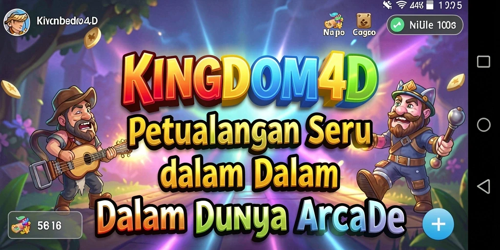 Screenshot gameplay KINGDOM4D yang menegangkan dan penuh warna.