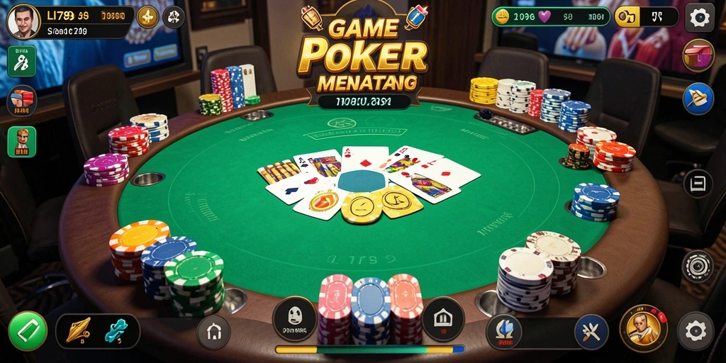 Tampilan menarik dari gameplay Poker dalam LI789.