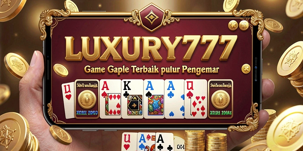 Screenshot utama LUXURY777 menampilkan gameplay seru Gaple.