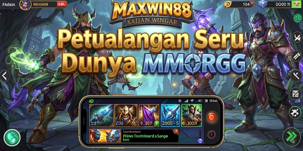 Tampilan gameplay seru dalam petualangan MMORPG MAXWIN88.