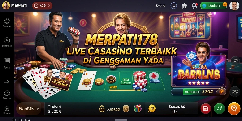 Gameplay seru dalam aplikasi Live Casino MERPATI178 dengan dealer langsung.