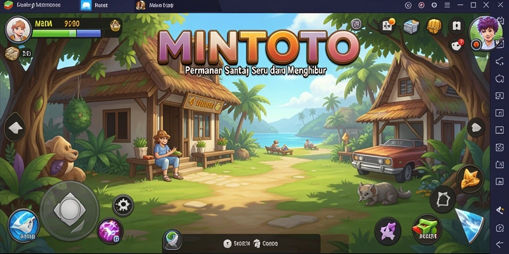 Gameplay MINTOTO yang penuh warna dan seru.