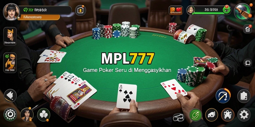 Screenshot gameplay Poker yang menampilkan suasana permainan di MPL777.