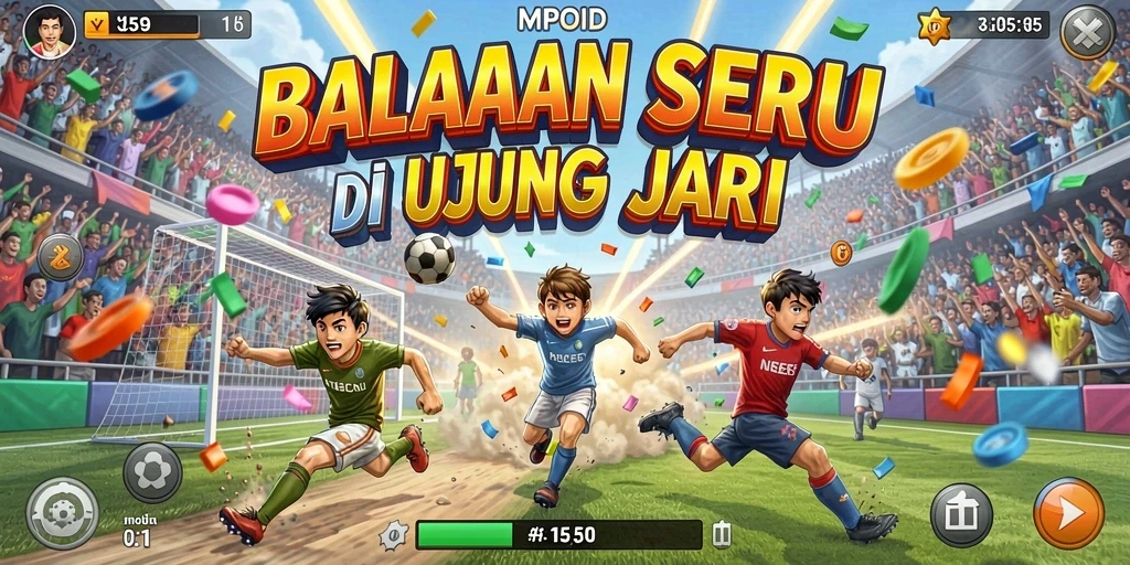 Tangkapan layar dari MPOID menunjukkan aksi balapan yang intens.