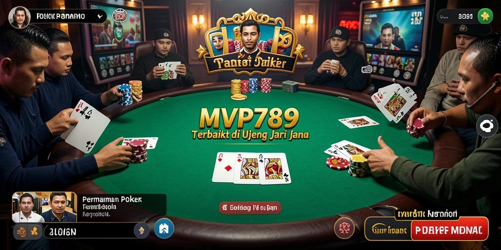 Tampilan gameplay poker yang menarik dan interaktif di MVP789.