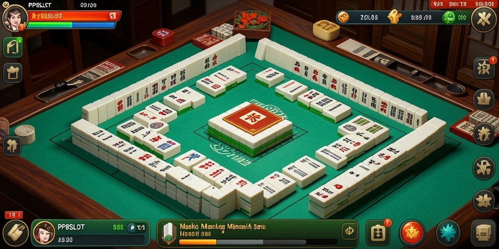 Tampilan screenshot utama PP8SLOT menampilkan keseruan gameplay Mahjong.