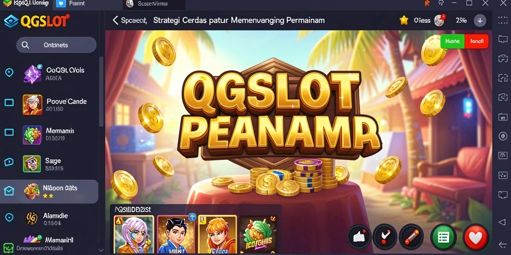 Tampilan gameplay QQSLOT yang menarik dan strategis.