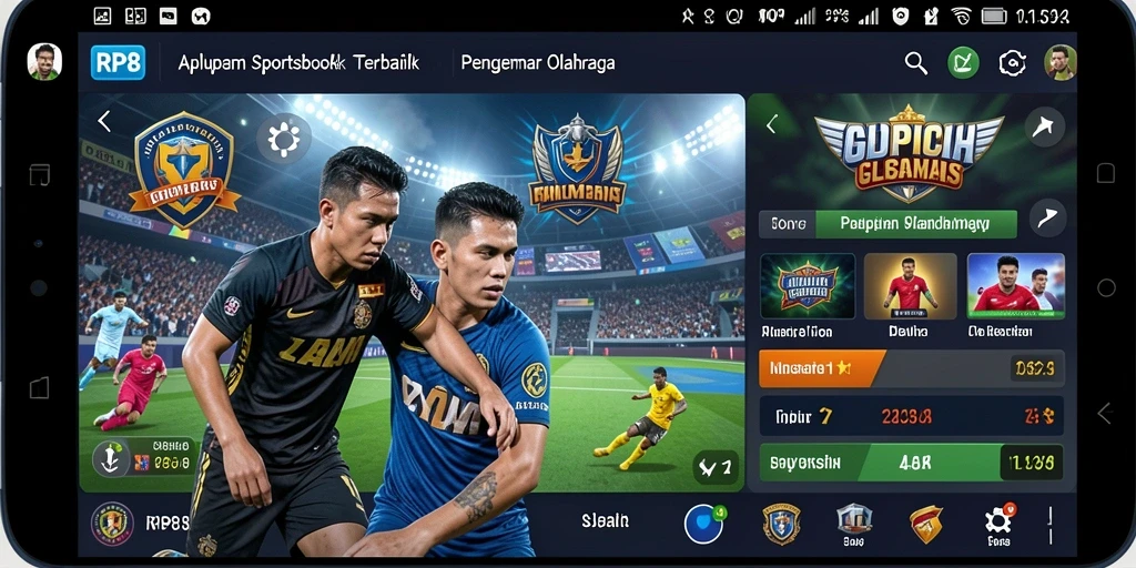 Tampilan gameplay menarik dari aplikasi Sportsbook RP8.