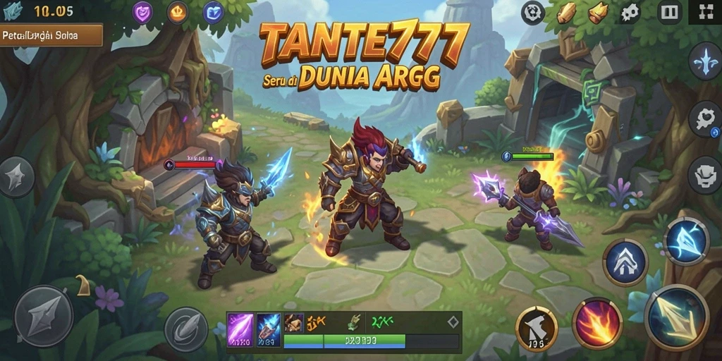 Tangkapan layar menampilkan aksi seru dalam permainan ARPG TANTE777.