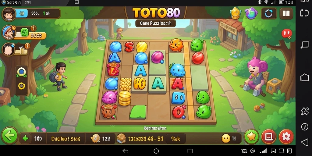Screenshot gameplay TOTO80 menampilkan tantangan puzzle yang seru dan menarik.